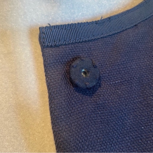 Boden blue long sleeve cotton flax blend casual collarless blazer jacket size 10 - Picture 11 of 13